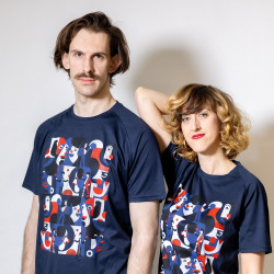 ROTE NASEN Funktionsshirt dunkelblau 
Modelmotiv