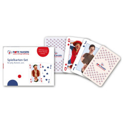 ROTE NASEN Spielkarten-Set, 2 x 55 Blatt