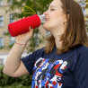 ROTE NASEN Trinkflasche aus Glas, 500 ml | Nachhaltig trinken, Freude schenken