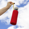 ROTE NASEN Trinkflasche aus Glas, 500 ml | Nachhaltig trinken, Freude schenken